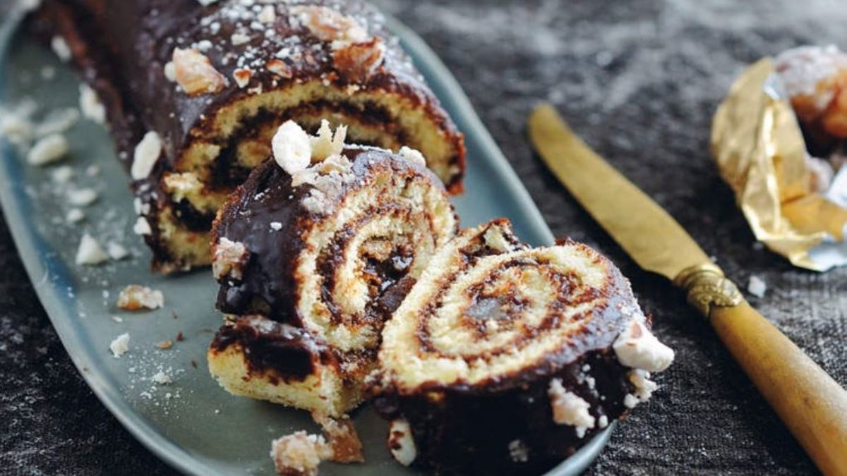 BÛCHE AU MARRON ET AU CHOCOLAT