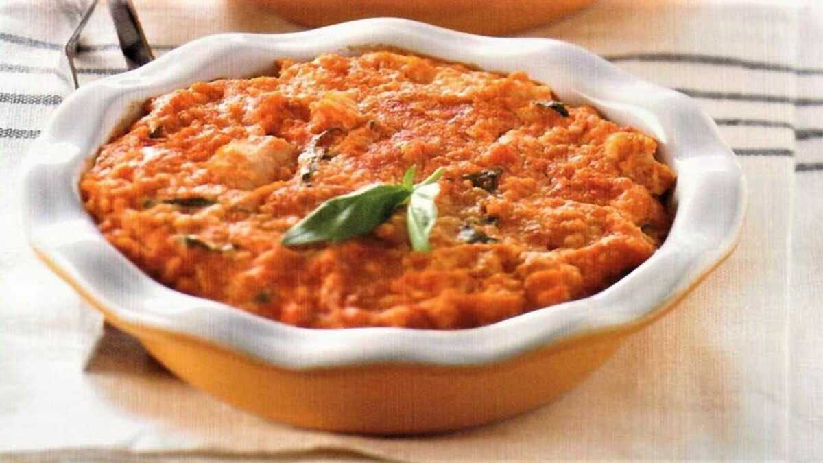 Gratin de cabillaud au basilic