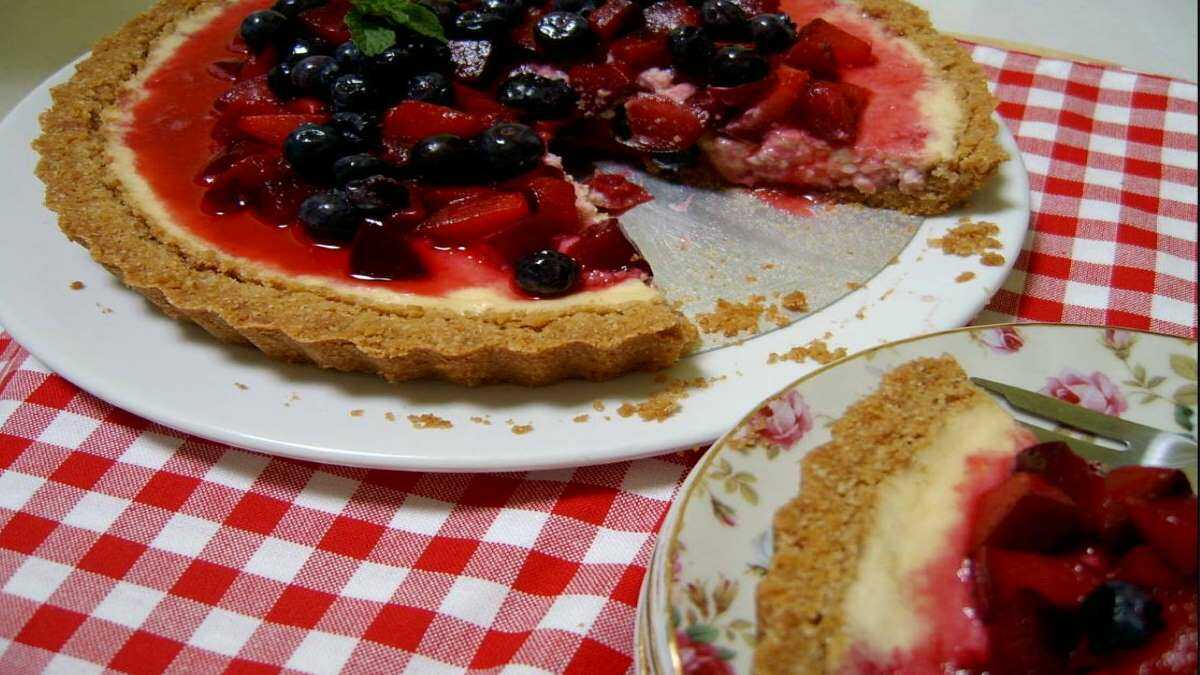 Tarte au Fromage Blanc et aux Myrtilles