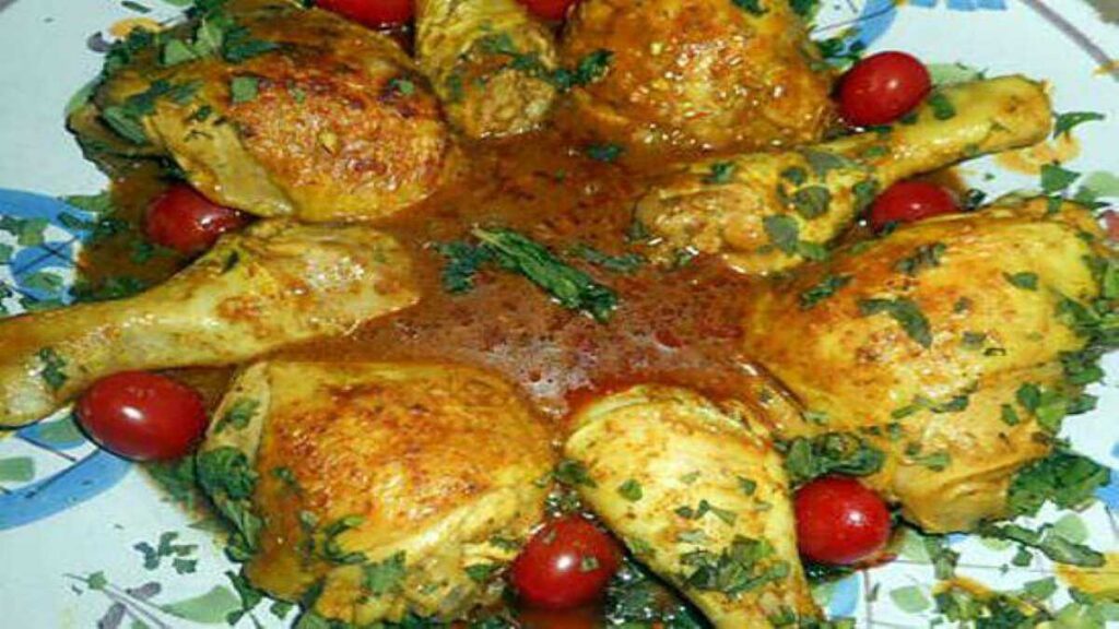 Cuisses de Poulet a la pate de curry rouge