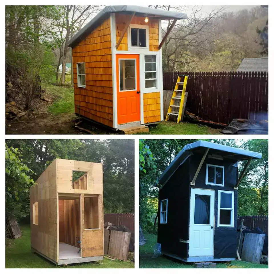 Âgé de 13 ans, cet adolescent construit sa propre mini-maison dans son jardin