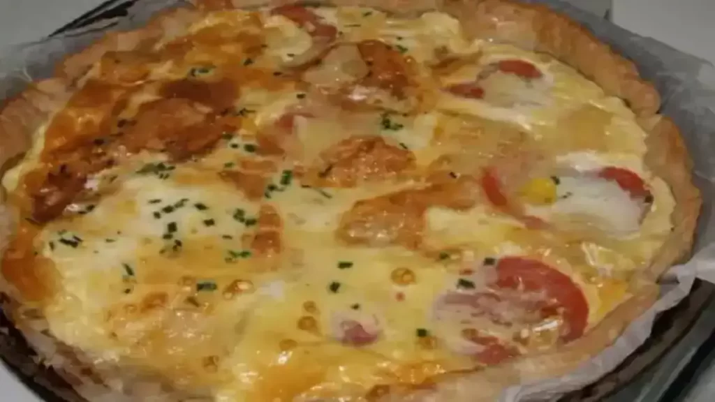 Quiche aux pommes de terre ,jambon cru et camembert