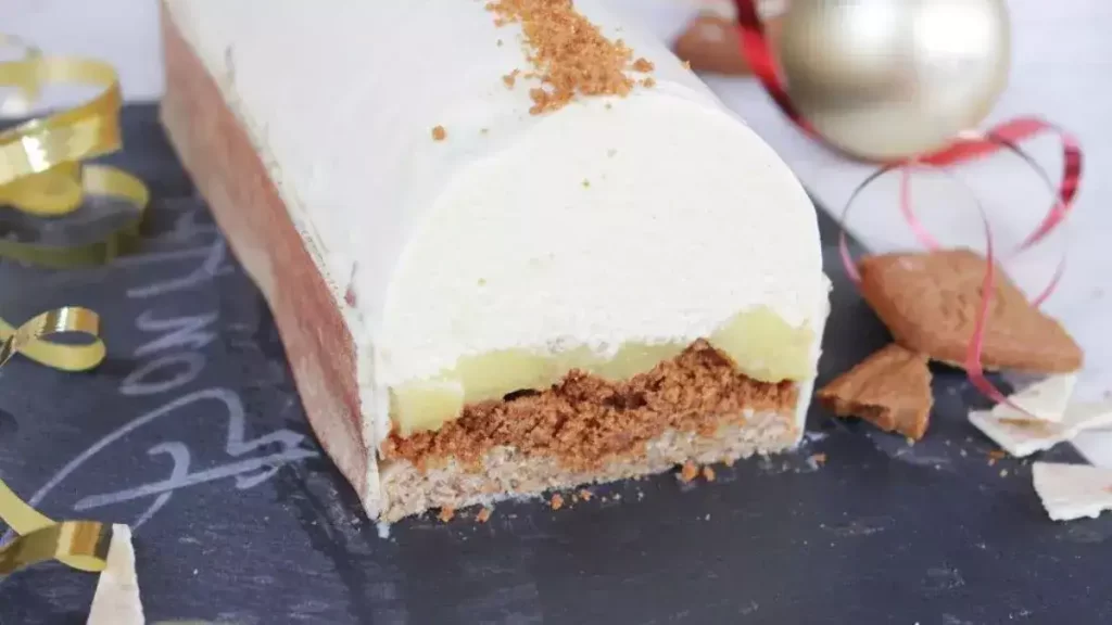 Bûche légère pomme spéculoos