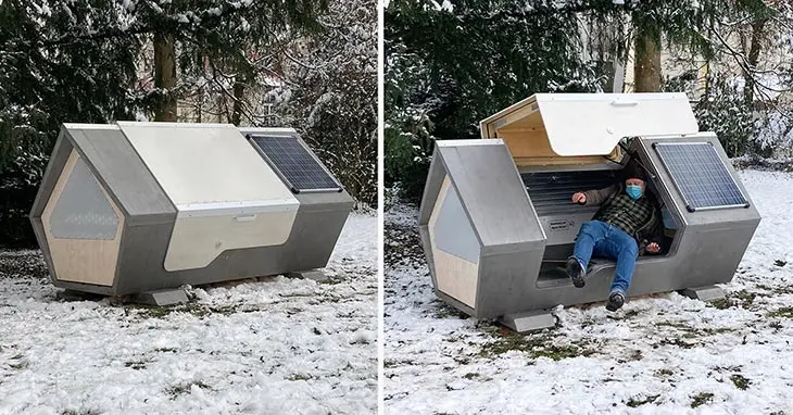 L’Allemagne à mis en place des cabines pour les sans abris pour les aider à supporter l’hiver
