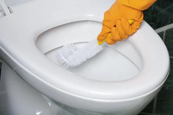 Comment éliminer le calcaire incrustée des toilettes ? Il suffit de verser un verre de ce produit que nous avons tous
