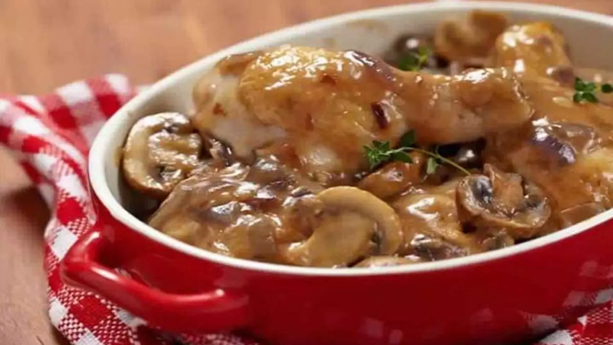 Poulet aux champignons