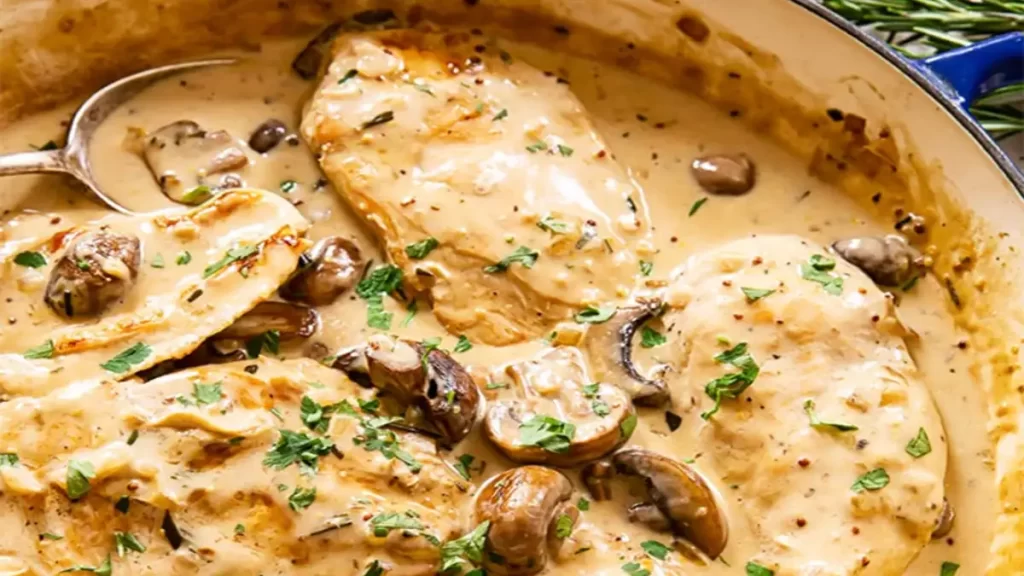 blanquette de poulet aux champignons plat raffiné et facile