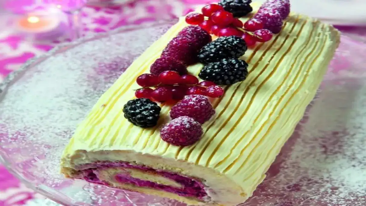 Bûche aux fruits et mascarpone