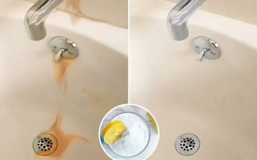 Comment enlever les taches oranges dans la douche ?