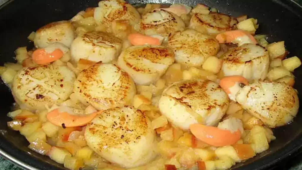 Coquille saint jacques aux poêlées pommes