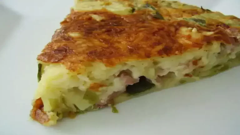 Quiche sans pâte aux poireaux.