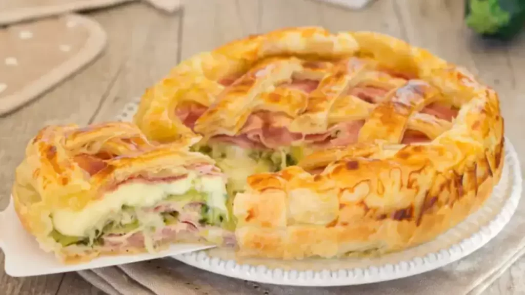 Tarte aux courgettes jambon et mozzarella