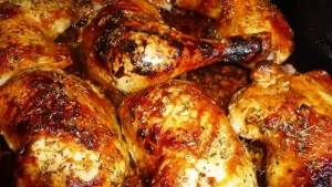 cuisses de poulet marinées et rôties au barbecue