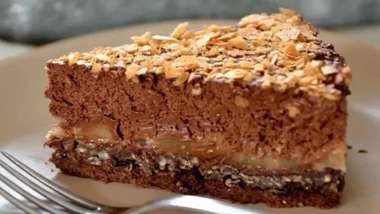 Gâteau crousti-fondant chocolat-poire