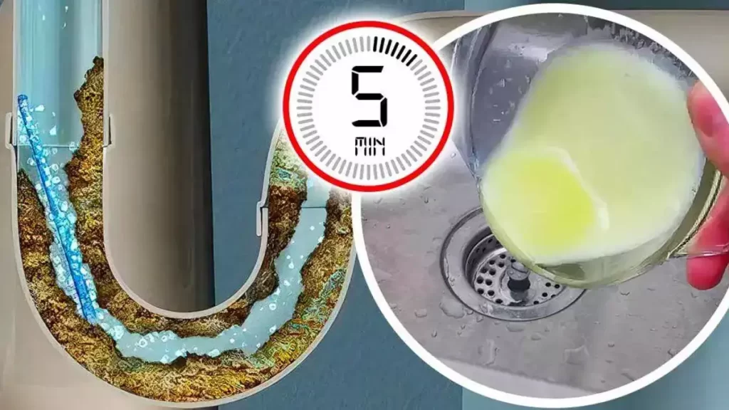 Canalisation bouchée ? Pour la déboucher facilement en 5 minutes : versez ce mélange magique