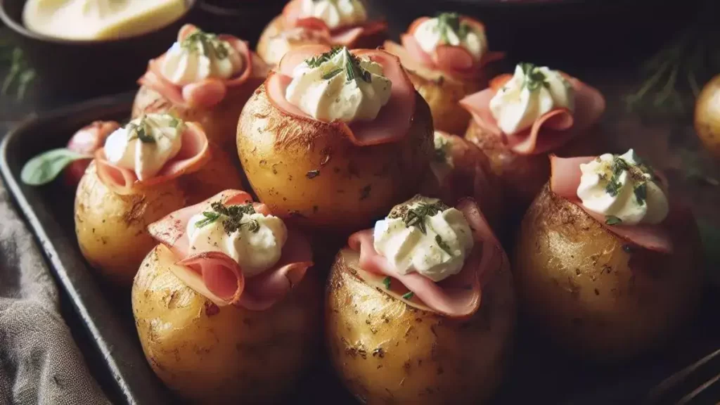 Pommes de Terre Farcies au Boursin et Jambon