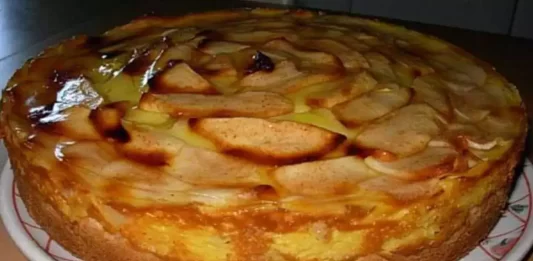 Tarte-flan aux pommes à l’ancienne, sans sucre et délicieuse