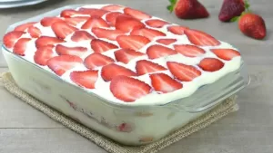 Recette Tiramisu aux fraises prêt en 10minutes