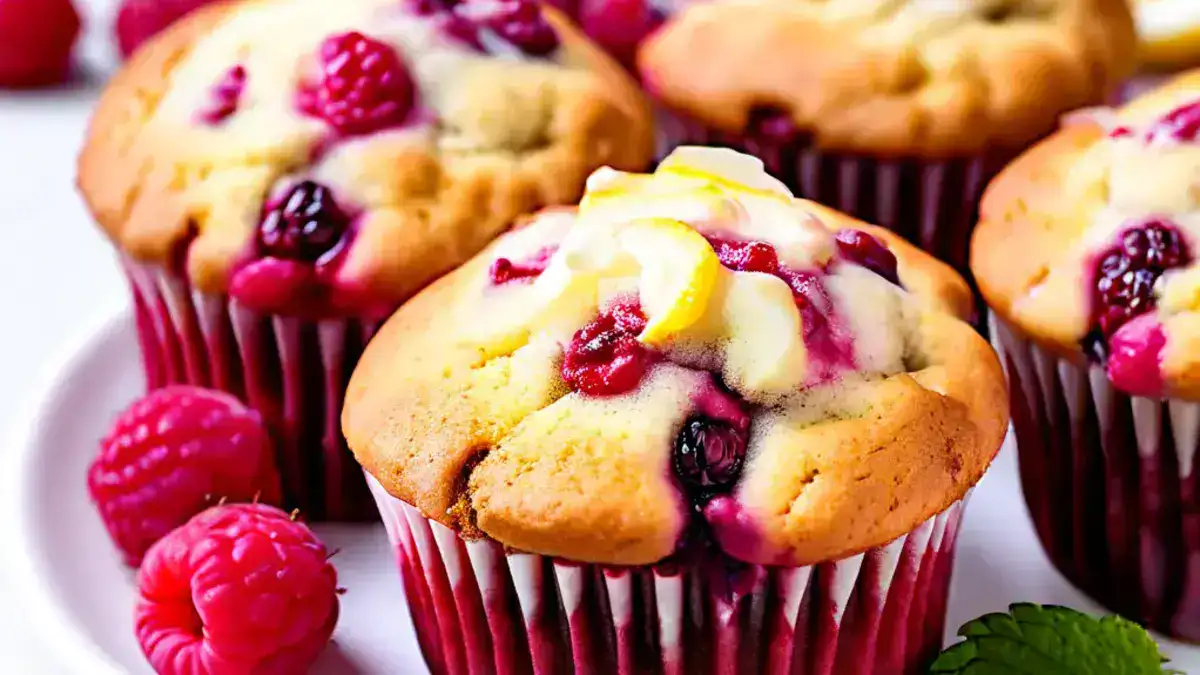 Muffins aux Framboises et Citron