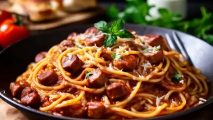 Recette: Le Spaghetti aux saucisses de maman